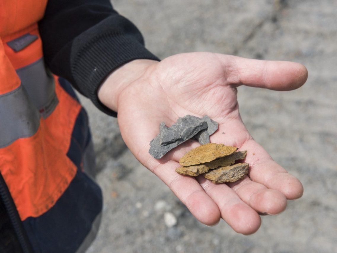 Clay pit at production facility Lantenne