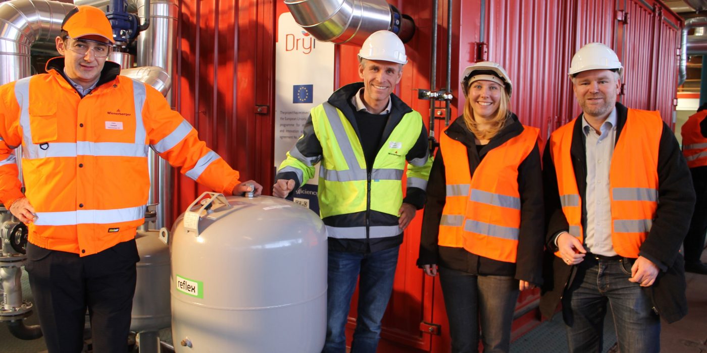 Carlo Callegati und Stefan Puskas (Wienerberger) sowie Veronika Wilk und Thomas Fleckl (AIT). 