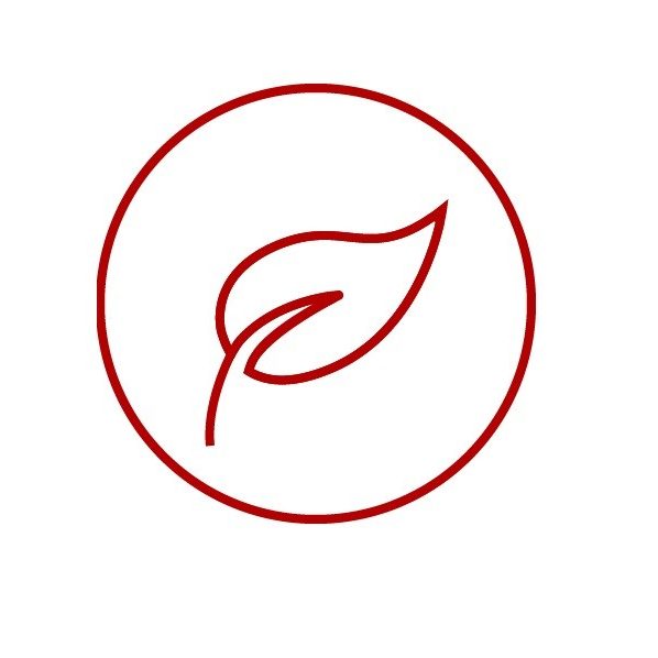 Icon with leaf for nature, sustainability, environment, e4