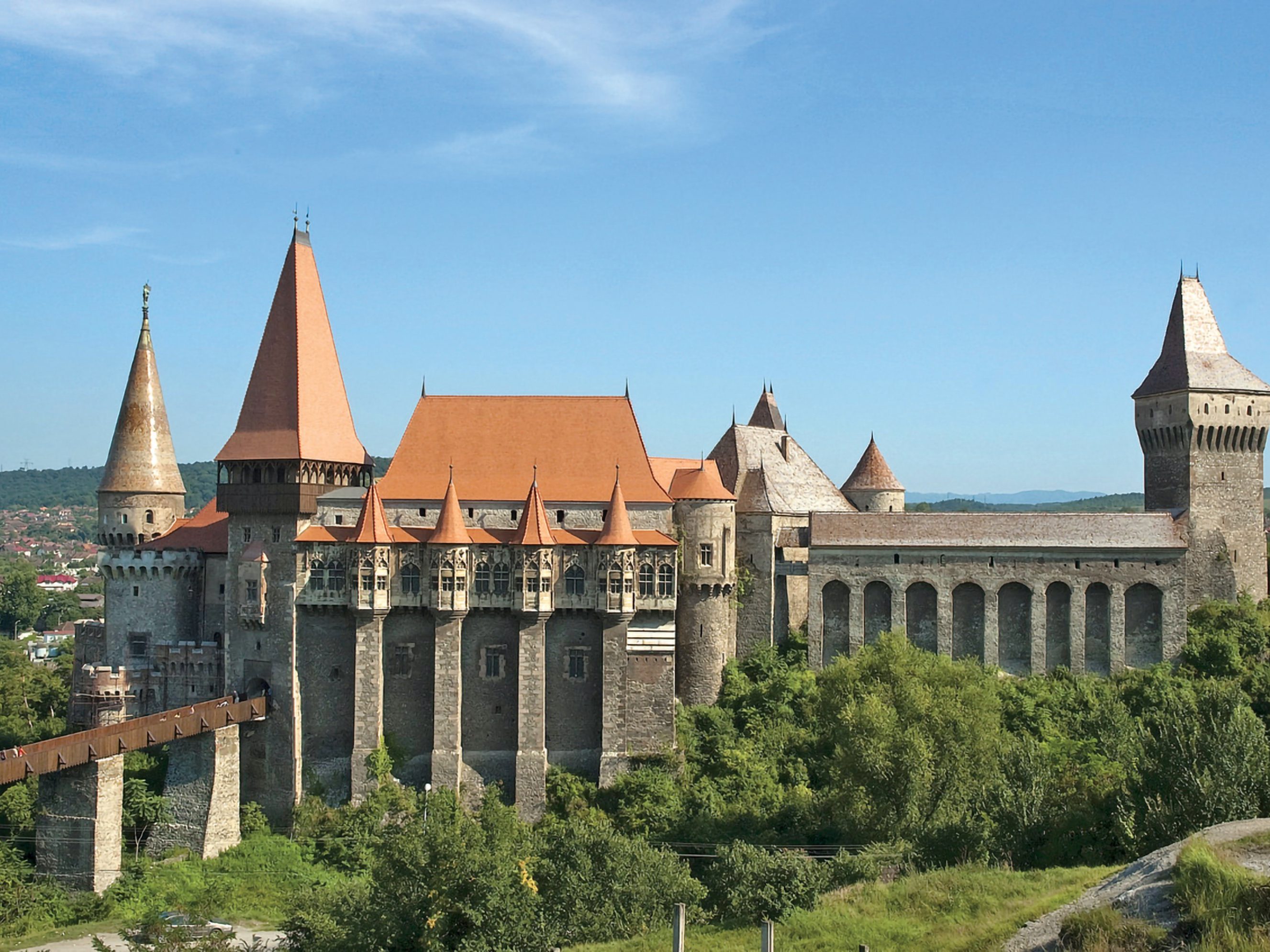 Corvin Castle restoration in Hunedoara, Romania