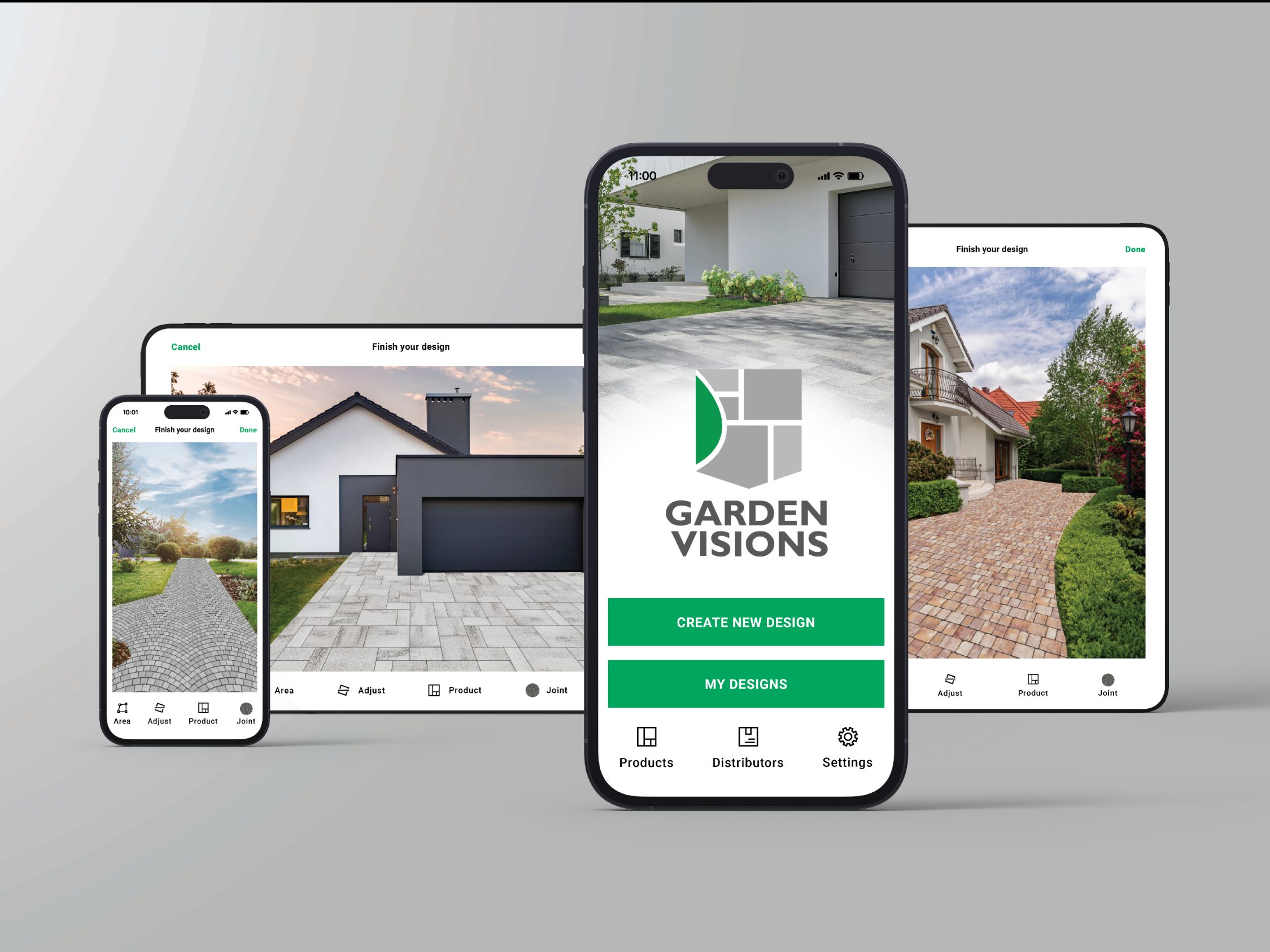 Mockup of GardenVisions app in different devices 