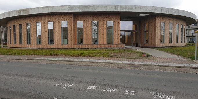 Struxura Prefabricated Wall - Reference Project (Atrium) in Kortemark