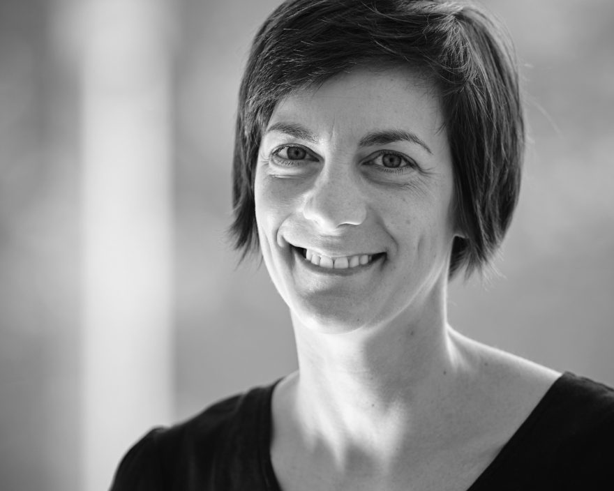 Black and white photograph of Lien Vansteenkiste, Architect at Groep III Belgium