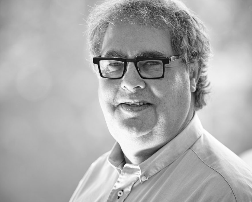 Black and white photograph of Hein Verbeke, architect at Groep III Belgium